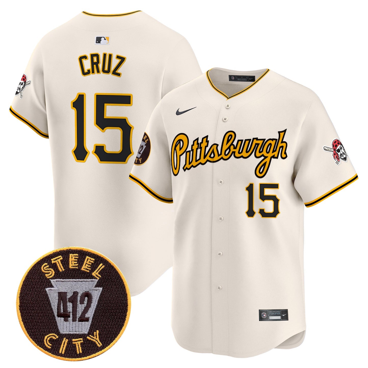 Men’s Pittsburgh 412 Patch Vapor Premier Limited Jersey V4