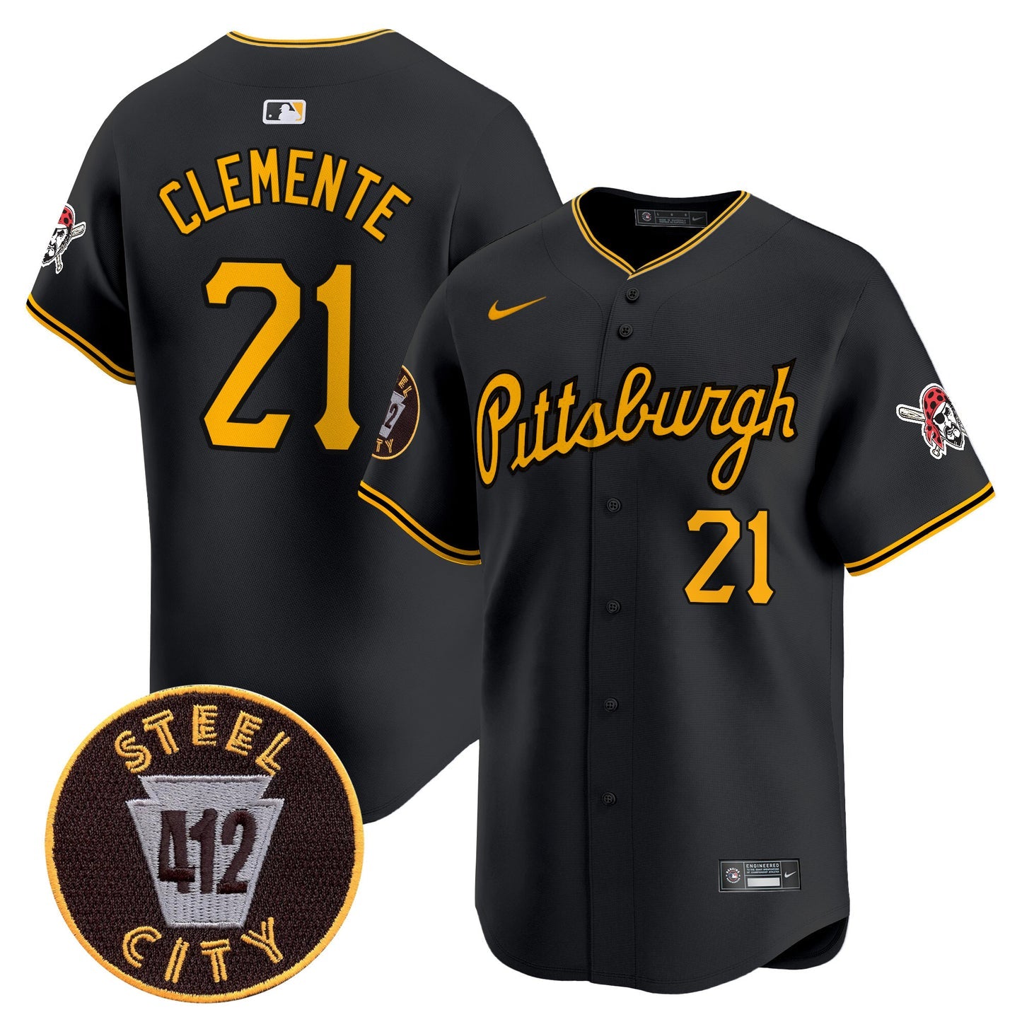 Men’s Pittsburgh 412 Patch Vapor Premier Limited Jersey V4