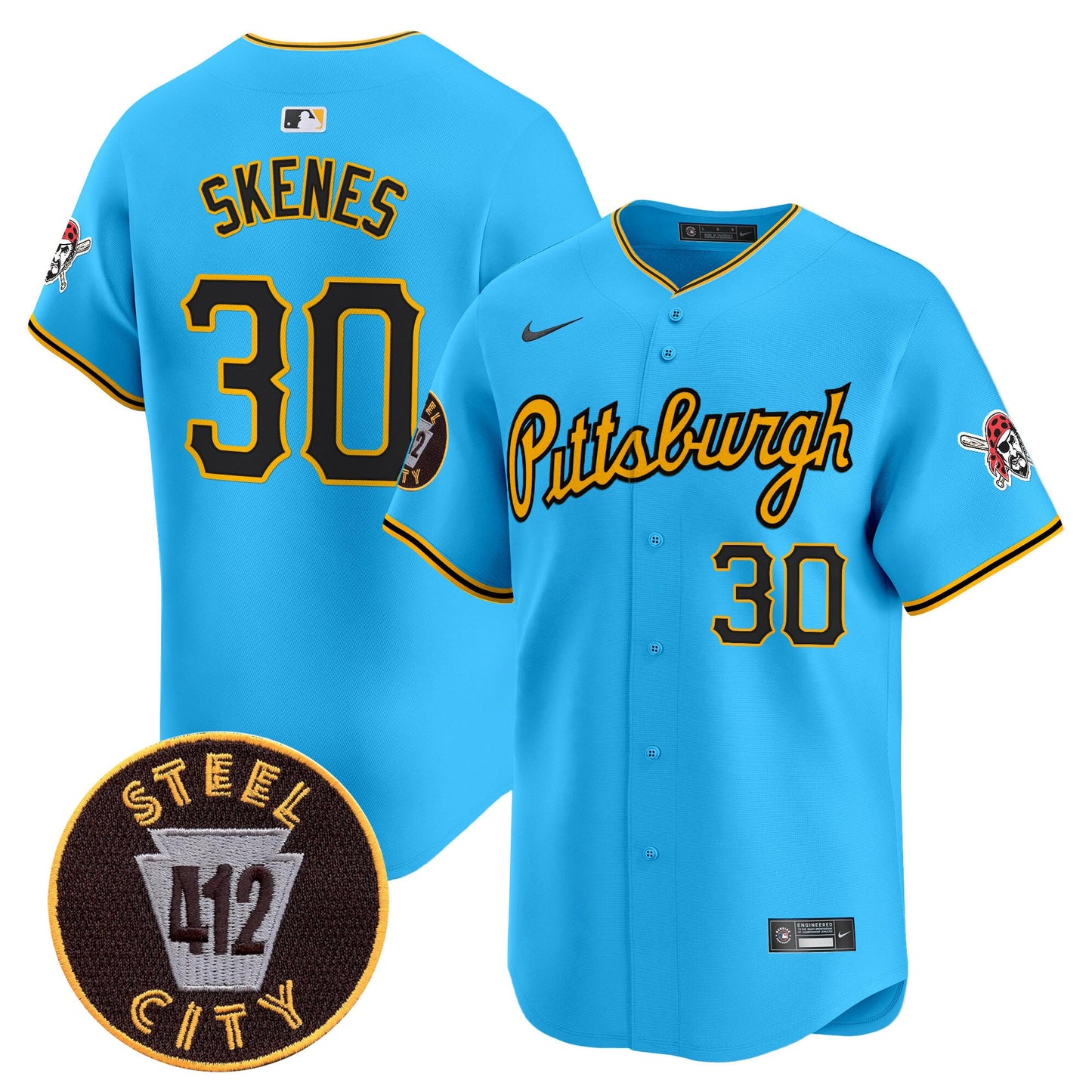 Men’s Pittsburgh 412 Patch Vapor Premier Limited Jersey V4