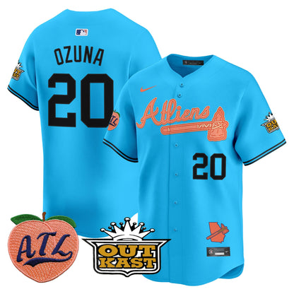 Men’s Atlanta Atliens & Peach Vapor Premier Limited Jersey