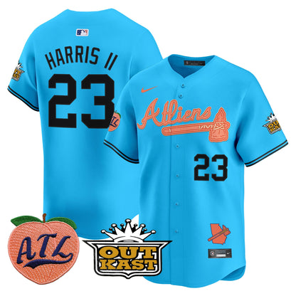 Men’s Atlanta Atliens & Peach Vapor Premier Limited Jersey