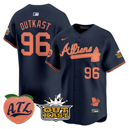Men’s Atlanta Atliens & Peach Vapor Premier Limited Jersey