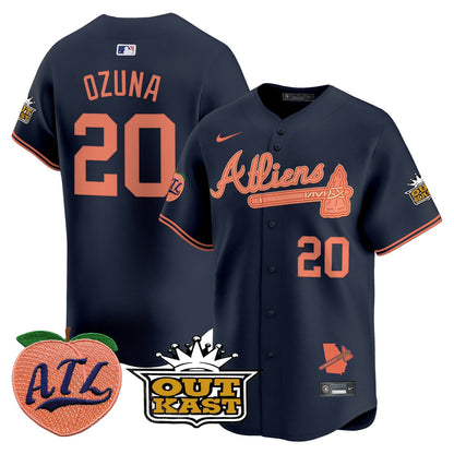 Men’s Atlanta Atliens & Peach Vapor Premier Limited Jersey