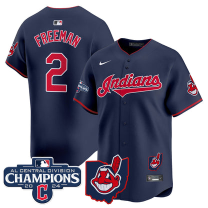 Men’s Cleveland Indians 2024 AL Central Division Champions Vapor Premier Limited Jersey Skip to product information