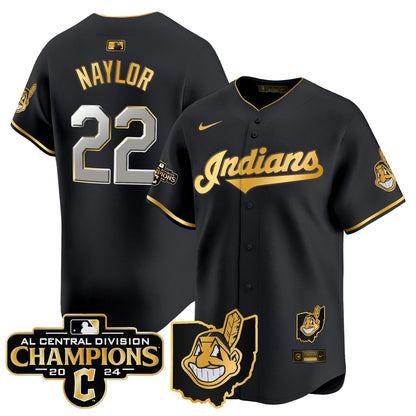 Men’s Cleveland Indians 2024 AL Central Division Champions Vapor Premier Limited Jersey Skip to product information