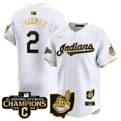 Men’s Cleveland Indians 2024 AL Central Division Champions Vapor Premier Limited Jersey Skip to product information