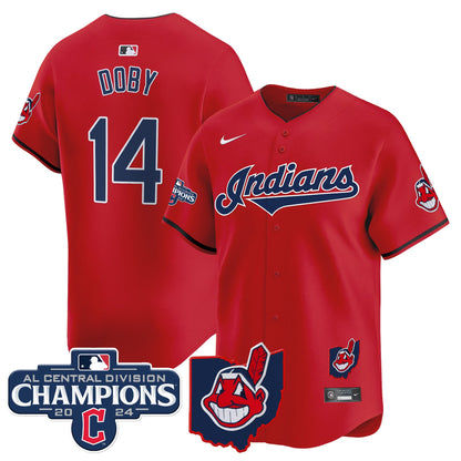 Men’s Cleveland Indians 2024 AL Central Division Champions Vapor Premier Limited Jersey Skip to product information