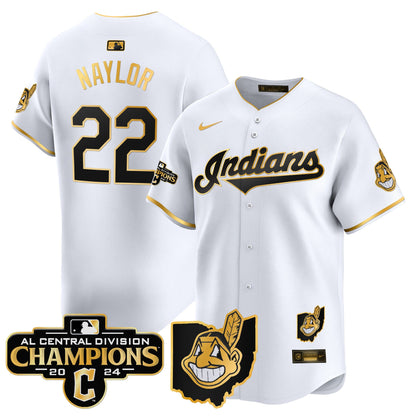 Men’s Cleveland Indians 2024 AL Central Division Champions Vapor Premier Limited Jersey Skip to product information