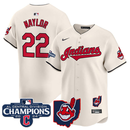 Men’s Cleveland Indians 2024 AL Central Division Champions Vapor Premier Limited Jersey Skip to product information