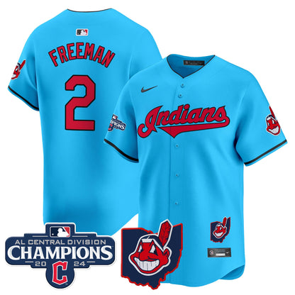 Men’s Cleveland Indians 2024 AL Central Division Champions Vapor Premier Limited Jersey Skip to product information