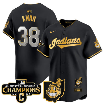 Men’s Cleveland Indians 2024 AL Central Division Champions Vapor Premier Limited Jersey Skip to product information