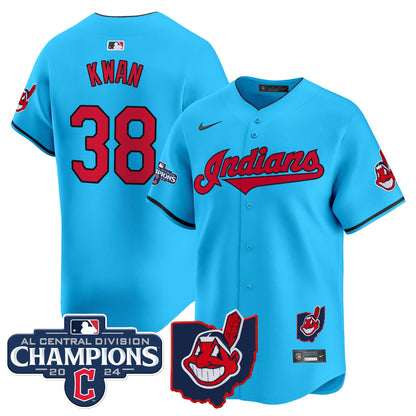 Men’s Cleveland Indians 2024 AL Central Division Champions Vapor Premier Limited Jersey Skip to product information