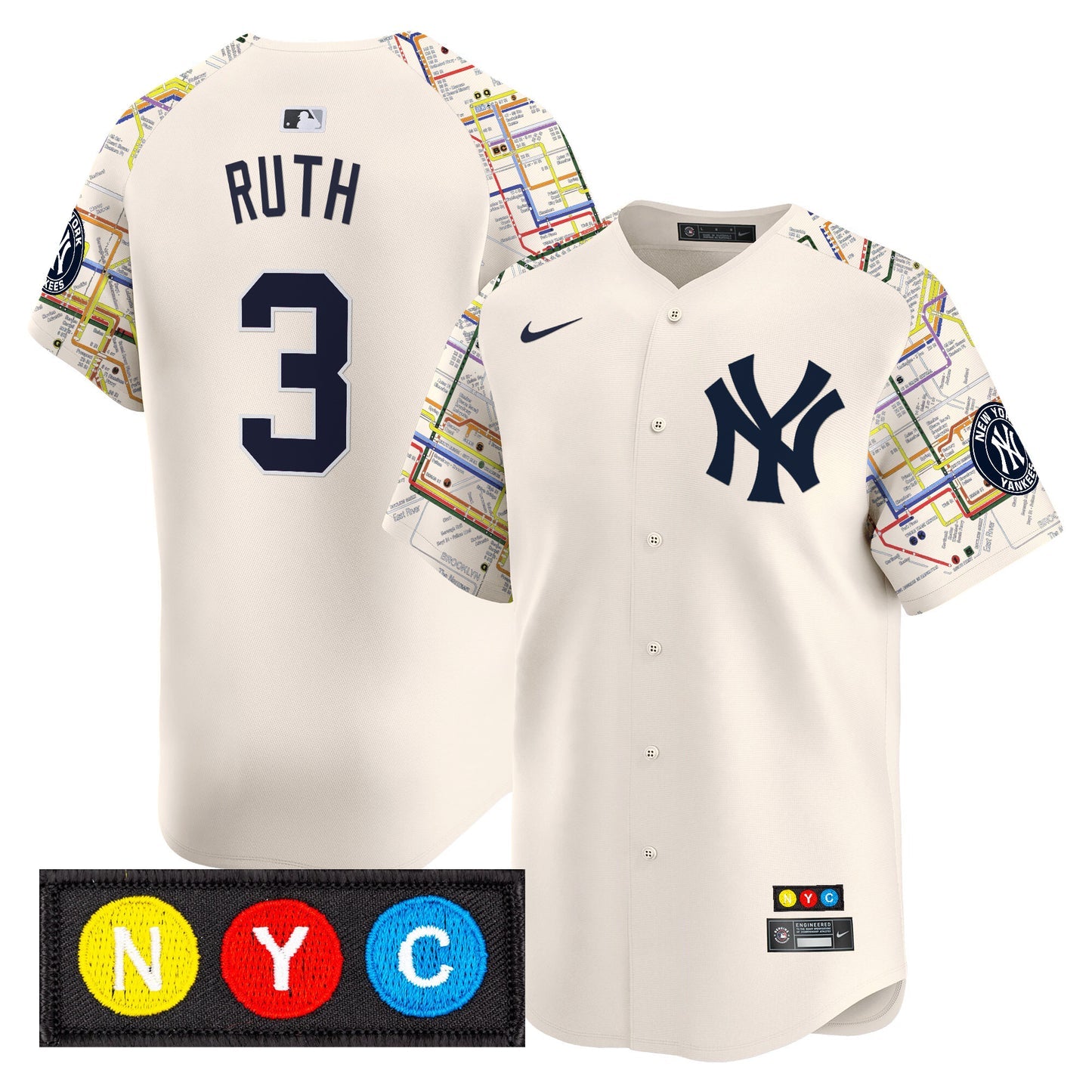 Men’s New York Subway Style Vapor Premier Limited Jersey – Stitched