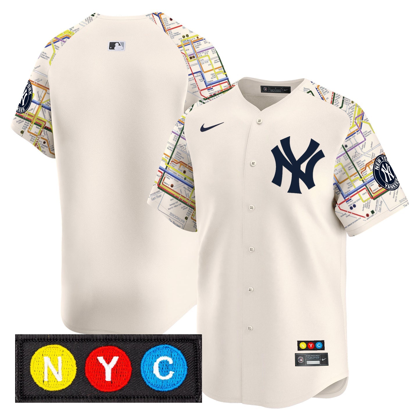 Men’s New York Subway Style Vapor Premier Limited Jersey – Stitched