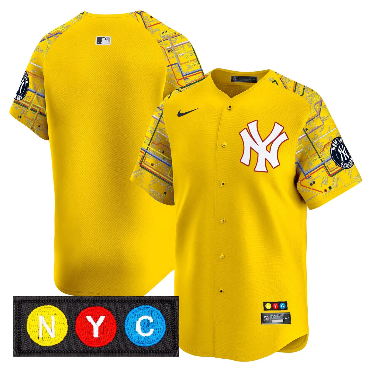Men’s New York Subway Style Vapor Premier Limited Jersey – Stitched