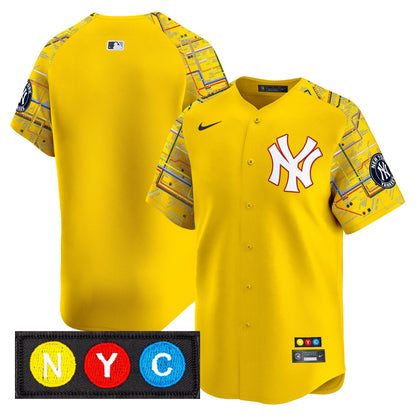 Men’s New York Subway Style Vapor Premier Limited Jersey – Stitched