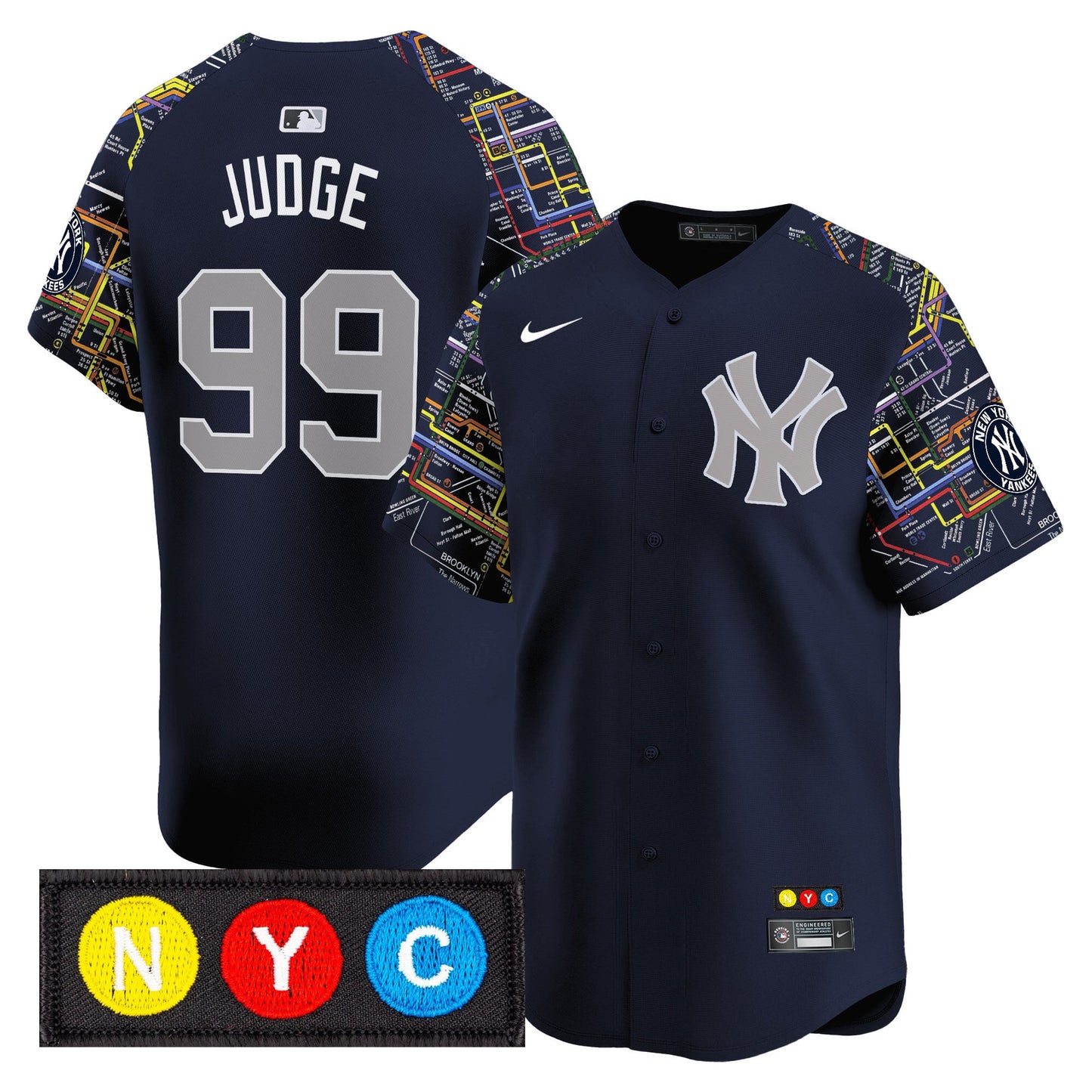 Men’s New York Subway Style Vapor Premier Limited Jersey – Stitched