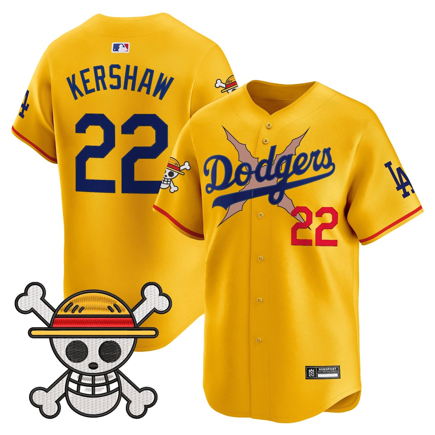 Men’s Los Angeles x One Piece 2025 Vapor Premier Limited Jersey – Stitched