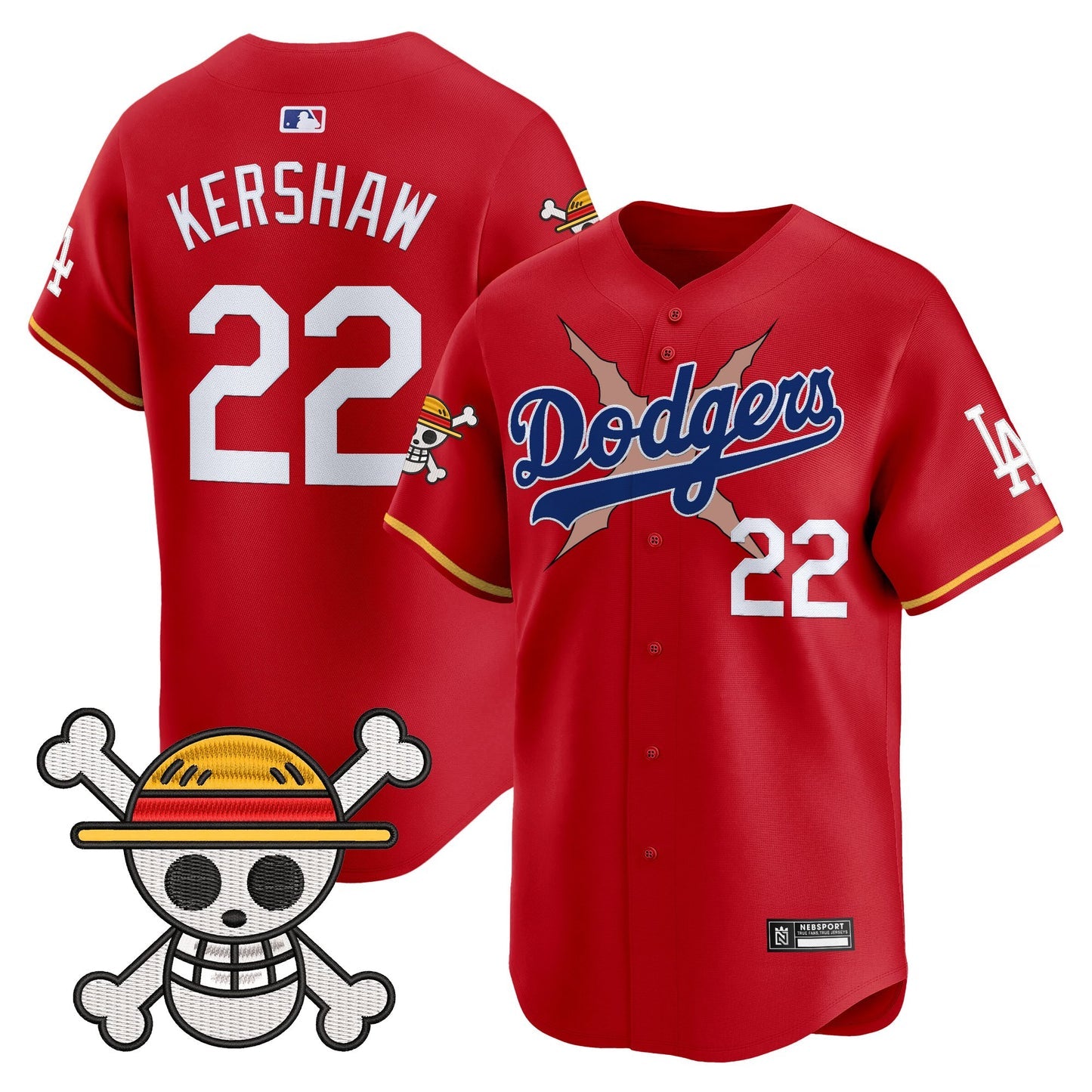 Men’s Los Angeles x One Piece 2025 Vapor Premier Limited Jersey – Stitched