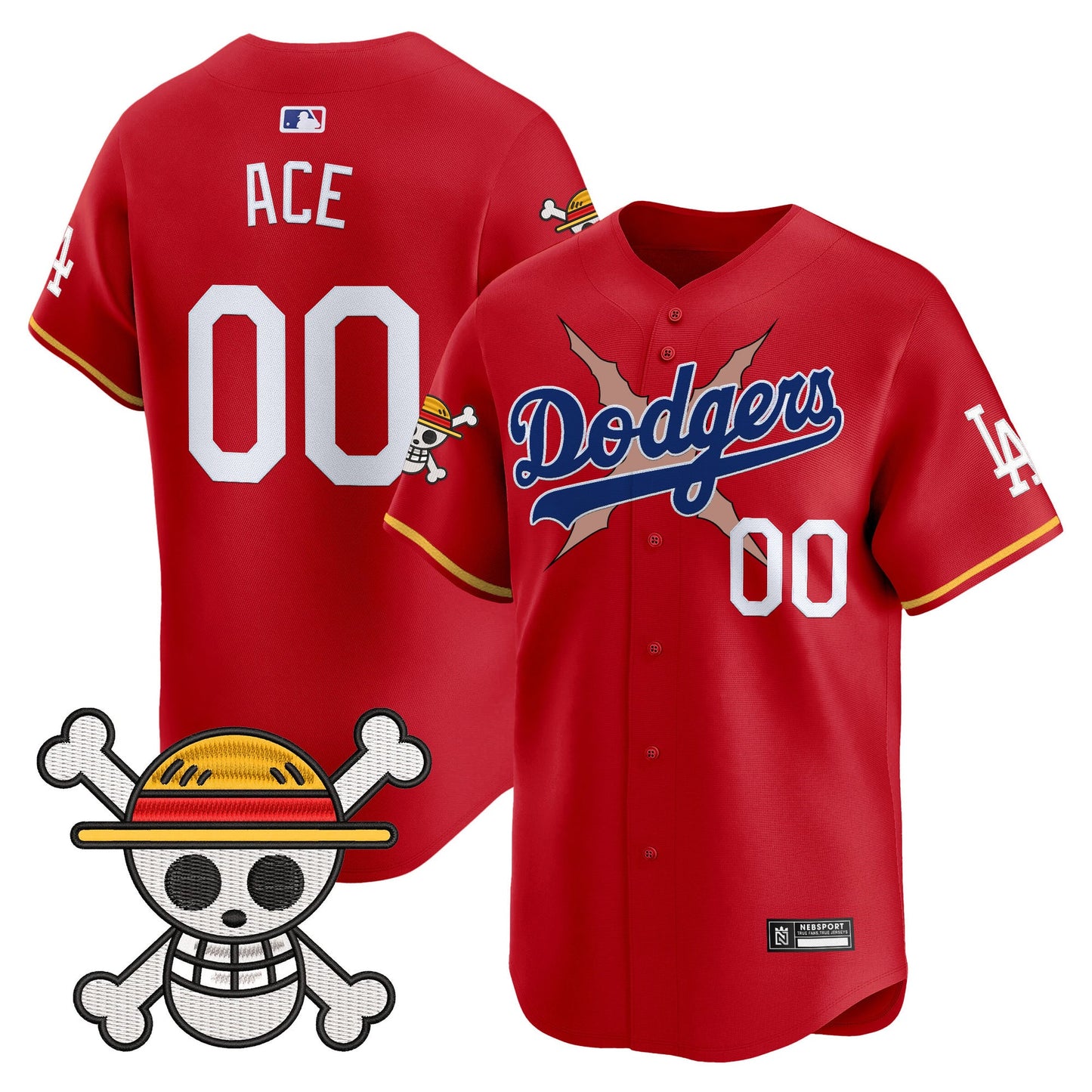 Men’s Los Angeles x One Piece 2025 Vapor Premier Limited Jersey – Stitched