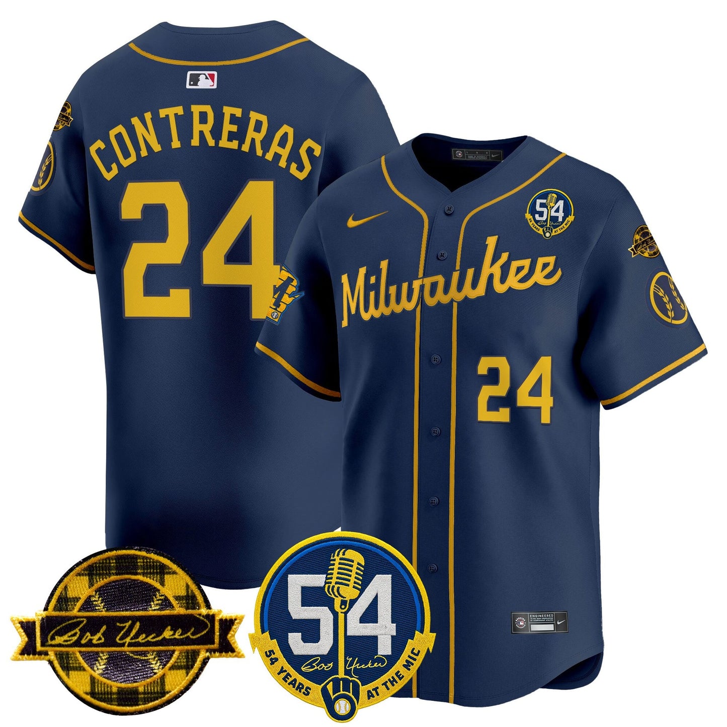 Men’s Milwaukee ‘Bob Uecker – 54 Seasons for ’ Vapor Premier Limited Jersey