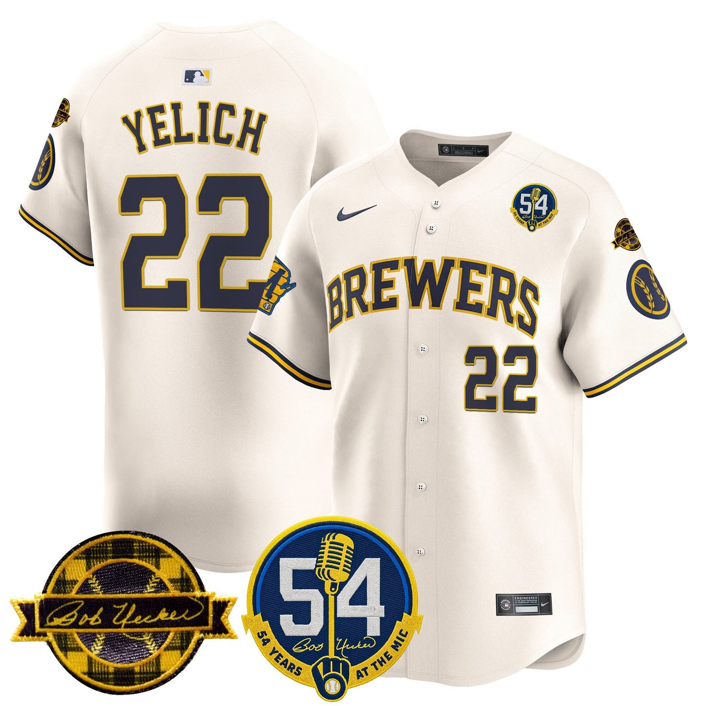 Men’s Milwaukee ‘Bob Uecker – 54 Seasons for ’ Vapor Premier Limited Jersey