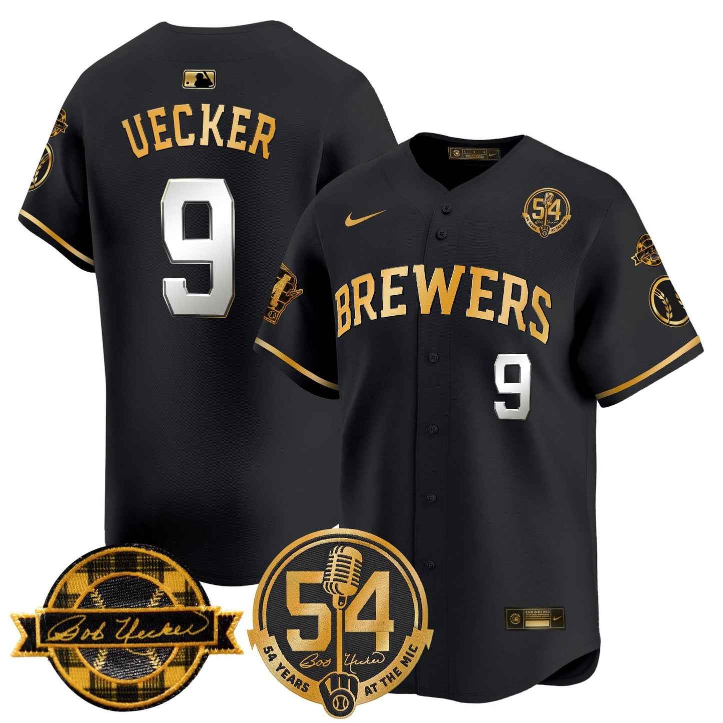 Men’s Milwaukee ‘Bob Uecker – 54 Seasons for ’ Vapor Premier Limited Jersey