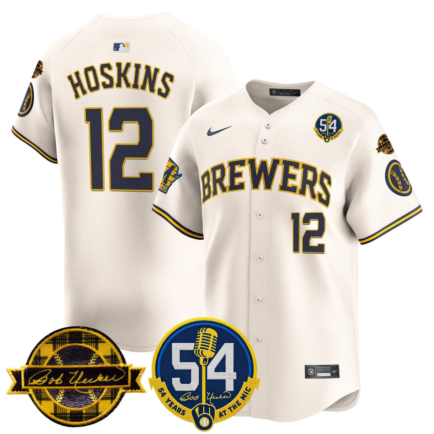 Men’s Milwaukee ‘Bob Uecker – 54 Seasons for ’ Vapor Premier Limited Jersey