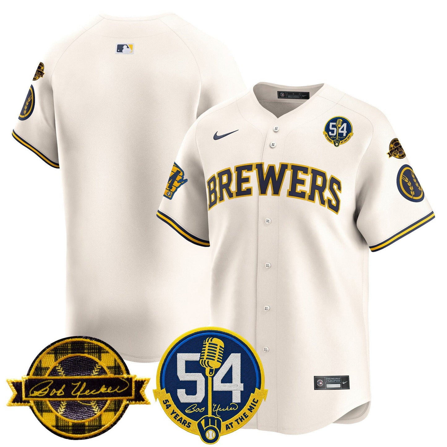 Men’s Milwaukee ‘Bob Uecker – 54 Seasons for ’ Vapor Premier Limited Jersey