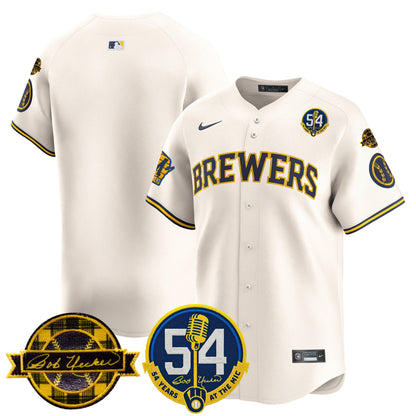 Men’s Milwaukee ‘Bob Uecker – 54 Seasons for ’ Vapor Premier Limited Jersey