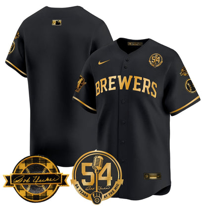 Men’s Milwaukee ‘Bob Uecker – 54 Seasons for ’ Vapor Premier Limited Jersey