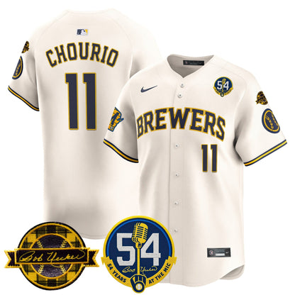 Men’s Milwaukee ‘Bob Uecker – 54 Seasons for ’ Vapor Premier Limited Jersey