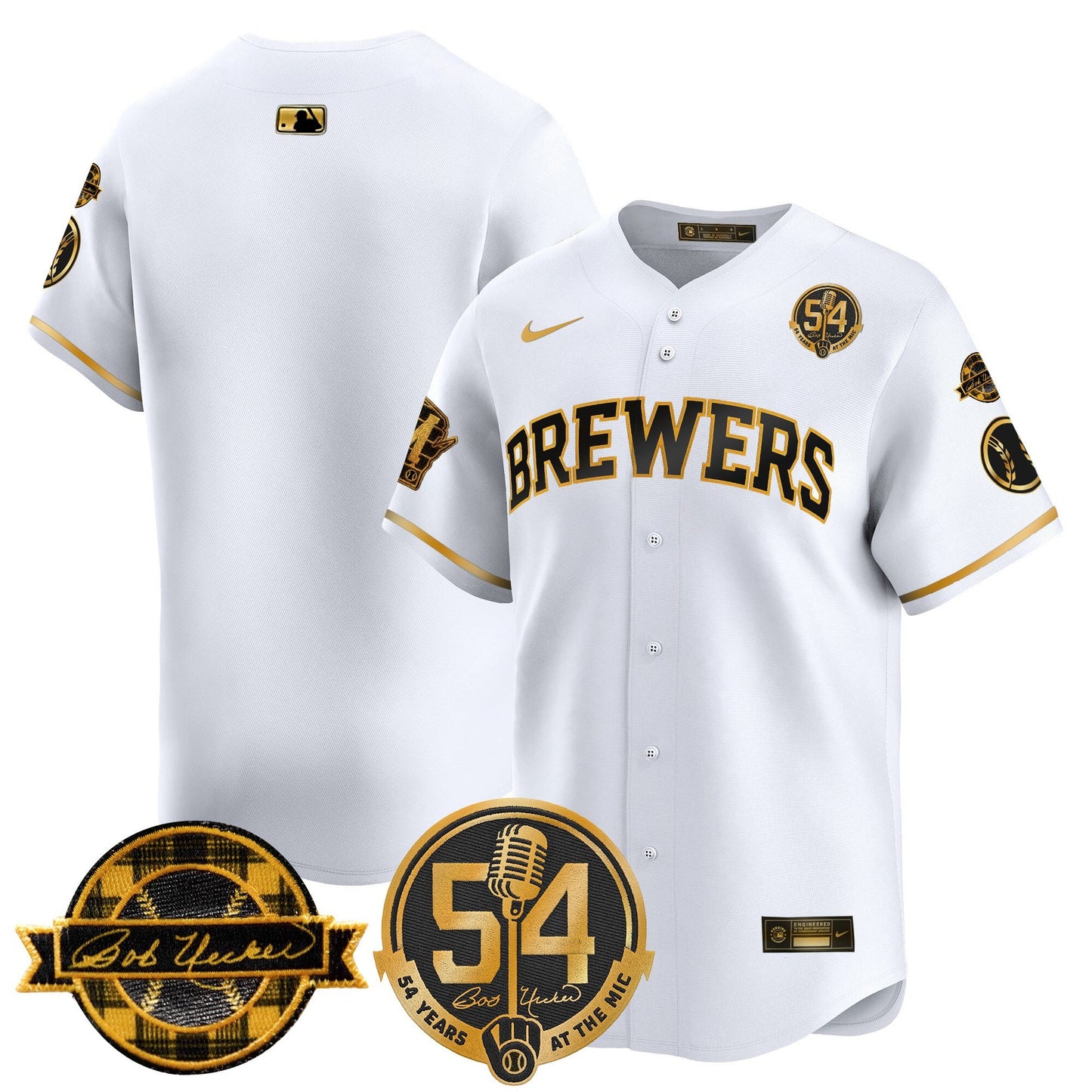 Men’s Milwaukee ‘Bob Uecker – 54 Seasons for ’ Vapor Premier Limited Jersey