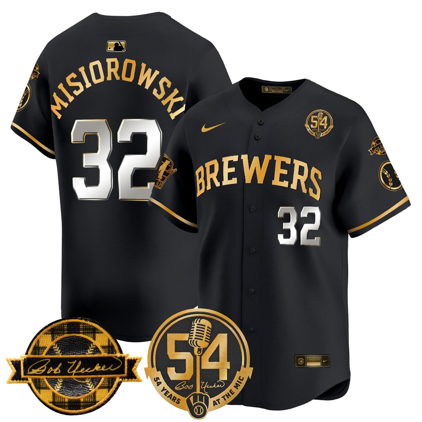Men’s Milwaukee ‘Bob Uecker – 54 Seasons for ’ Vapor Premier Limited Jersey