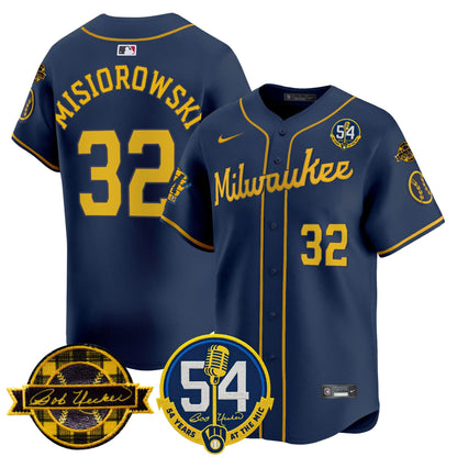 Men’s Milwaukee ‘Bob Uecker – 54 Seasons for ’ Vapor Premier Limited Jersey