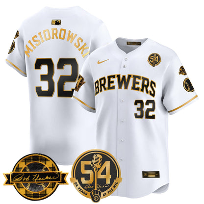 Men’s Milwaukee ‘Bob Uecker – 54 Seasons for ’ Vapor Premier Limited Jersey