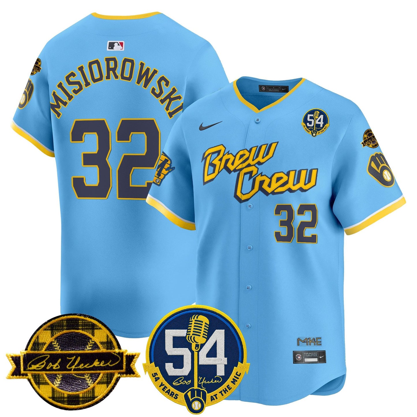Men’s Milwaukee ‘Bob Uecker – 54 Seasons for ’ Vapor Premier Limited Jersey