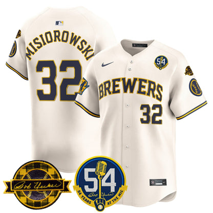 Men’s Milwaukee ‘Bob Uecker – 54 Seasons for ’ Vapor Premier Limited Jersey