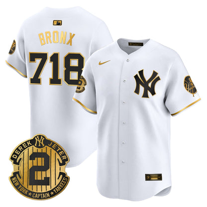 Men’s New York Throwback Vapor Premier Limited Jersey – Derek Jeter Patch