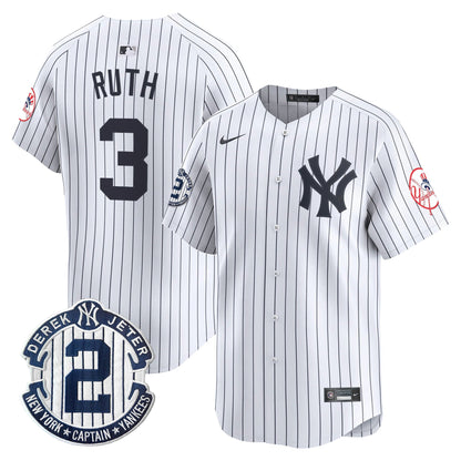 Men’s New York Throwback Vapor Premier Limited Jersey – Derek Jeter Patch