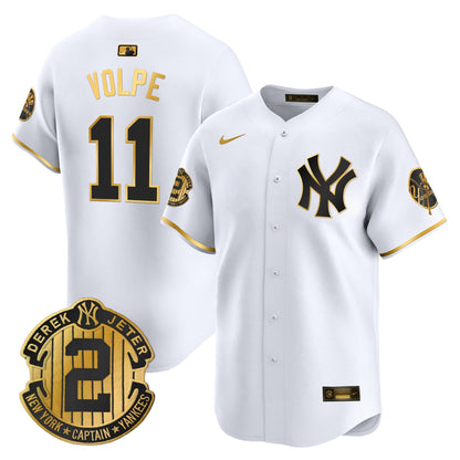 Men’s New York Throwback Vapor Premier Limited Jersey – Derek Jeter Patch