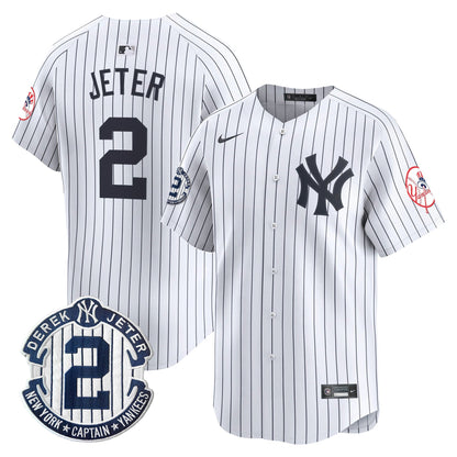 Men’s New York Throwback Vapor Premier Limited Jersey – Derek Jeter Patch