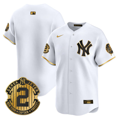 Men’s New York Throwback Vapor Premier Limited Jersey – Derek Jeter Patch