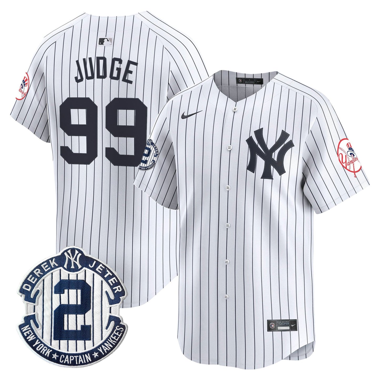 Men’s New York Throwback Vapor Premier Limited Jersey – Derek Jeter Patch