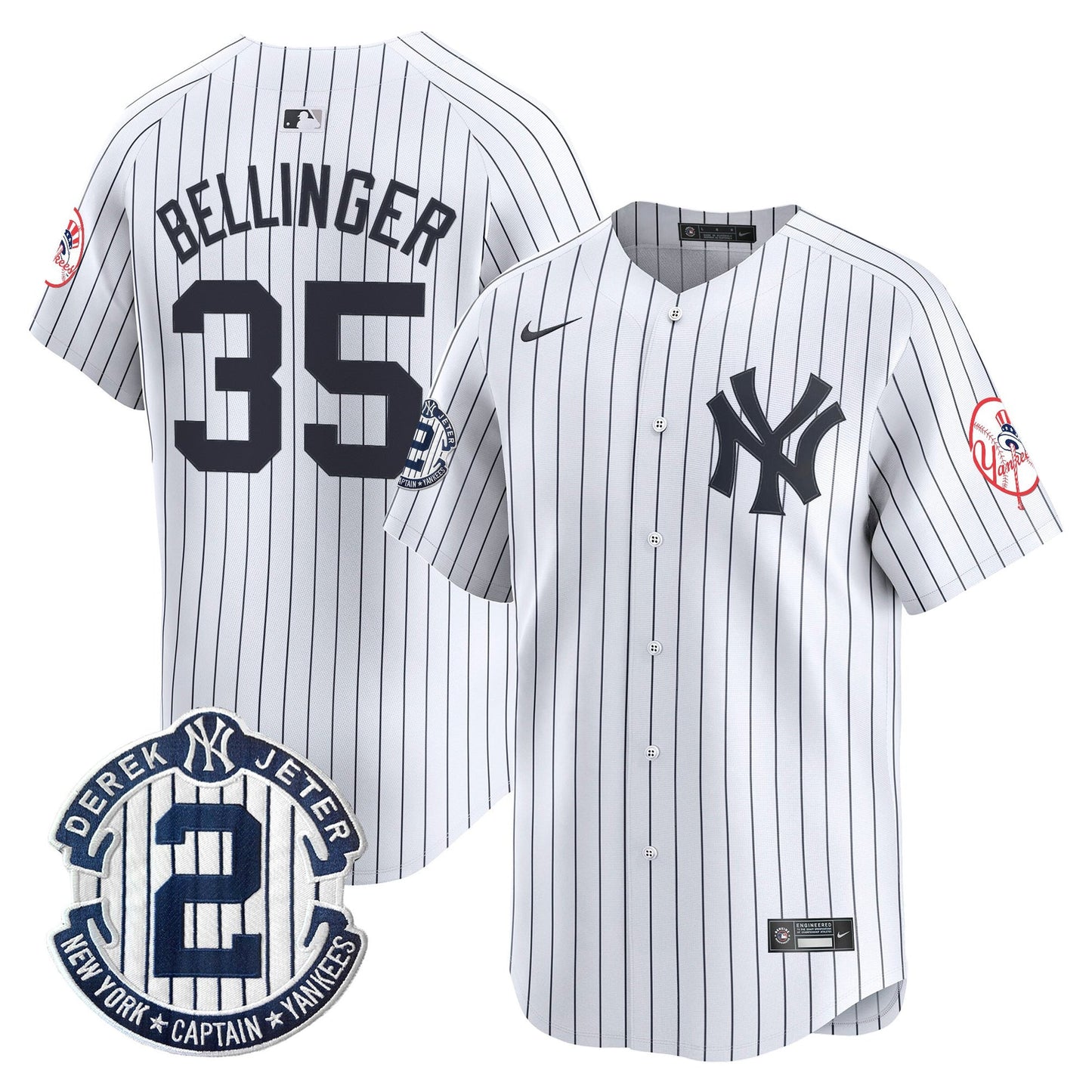 Men’s New York Throwback Vapor Premier Limited Jersey – Derek Jeter Patch