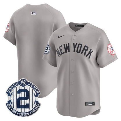 Men’s New York Throwback Vapor Premier Limited Jersey – Derek Jeter Patch
