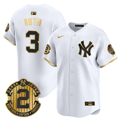 Men’s New York Throwback Vapor Premier Limited Jersey – Derek Jeter Patch