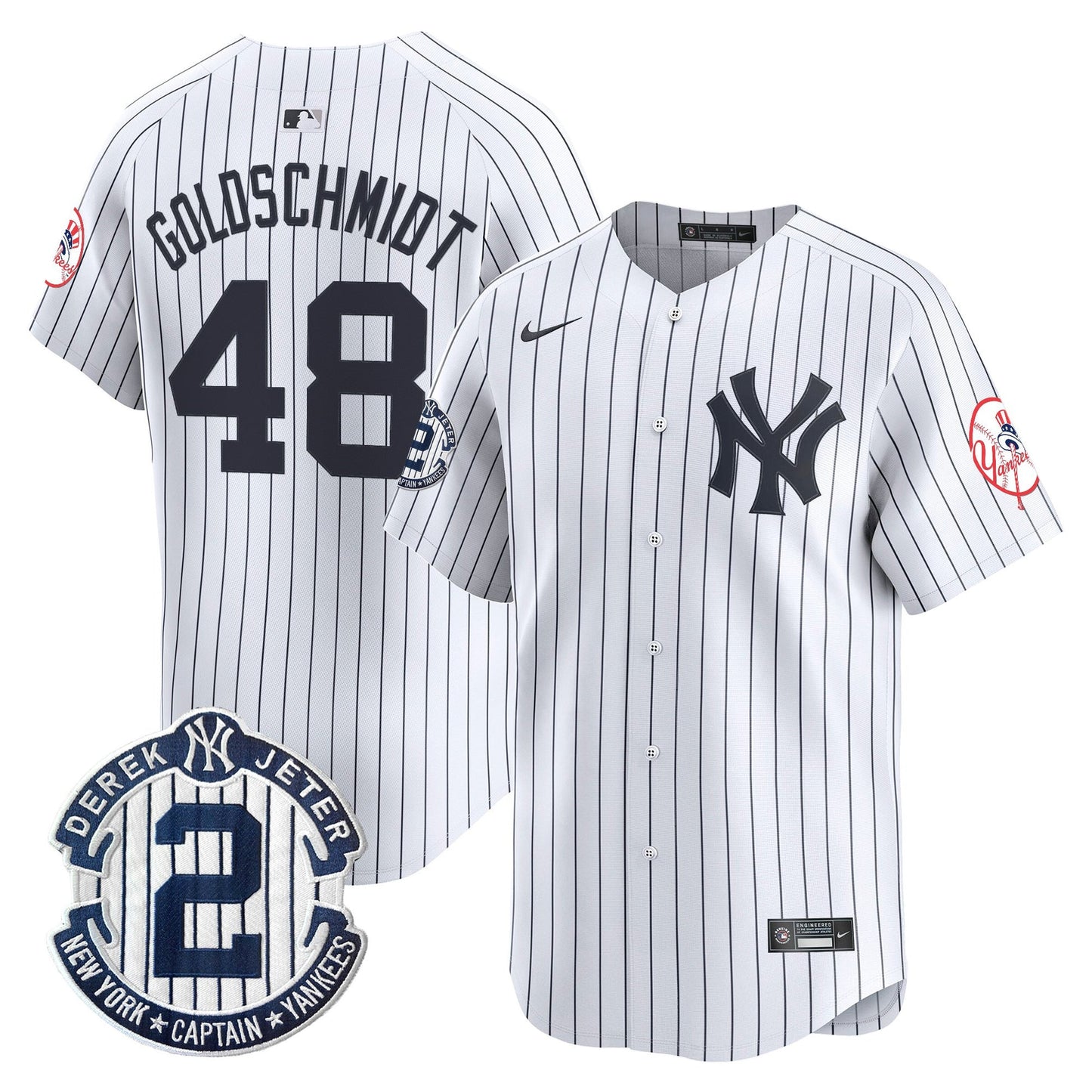 Men’s New York Throwback Vapor Premier Limited Jersey – Derek Jeter Patch