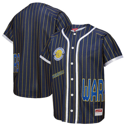 Women's Golden State Warriors Mitchell & Ness x DANNIJO Blue Fashion Baseball Jersey