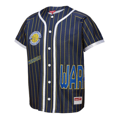 Women's Golden State Warriors Mitchell & Ness x DANNIJO Blue Fashion Baseball Jersey